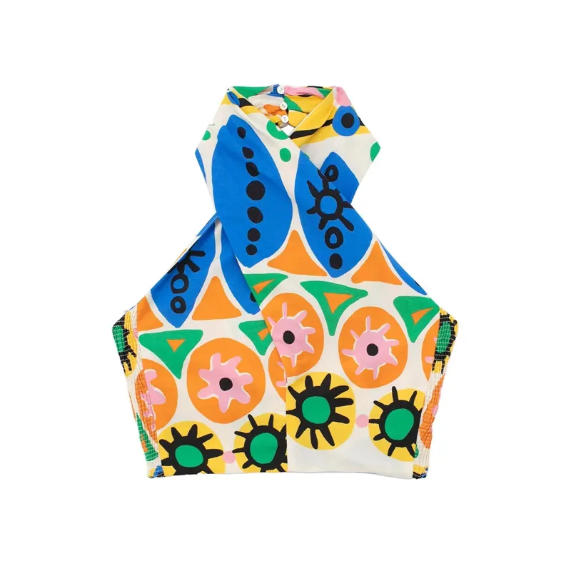 TRAF-Falda larga plisada con estampado para mujer, falda de cintura alta, ropa de calle fruncida, conjuntos de falda Midi para playa, moda de