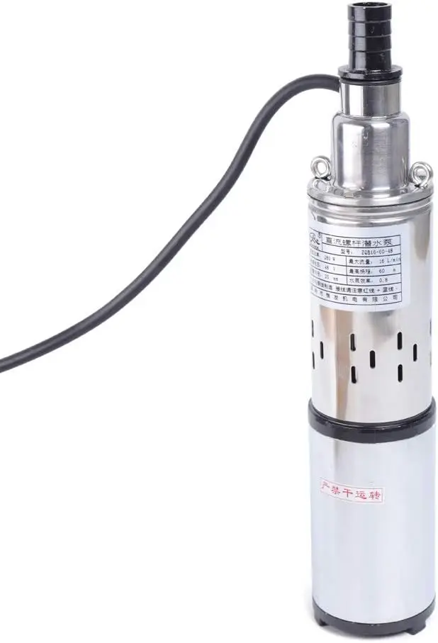 Brunnenpumpe, Tiefbrunnenpumpe, Tauchpumpe, Rohrpumpe, 48 V, Solarwasserpumpe, 280 W, maximaler Entladungskopf 60 m, 16 l/min – Detail 4