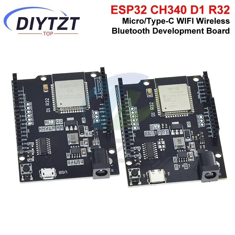 Wemos D1 ESP32 ESP-32 WiFi 블루투스 4MB 플래시 UNO D1 R32 보드 모듈 CH340 CH340G 개발 보드 (아두이노용) DIYTZT