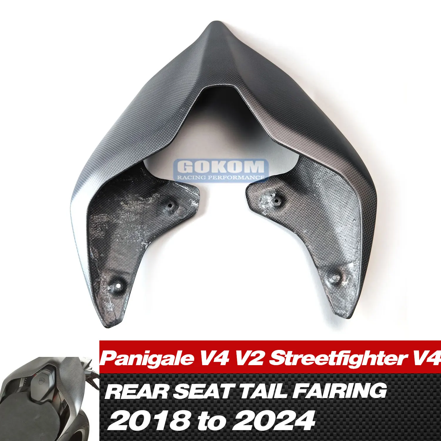 Carena Posteriore In Fibra Di Carbonio Gokom Per Ducati Panigale V4 Da 2018 A 2024 Panigale V2 2022 + Streetfighter V4 Da 2020 A 2024