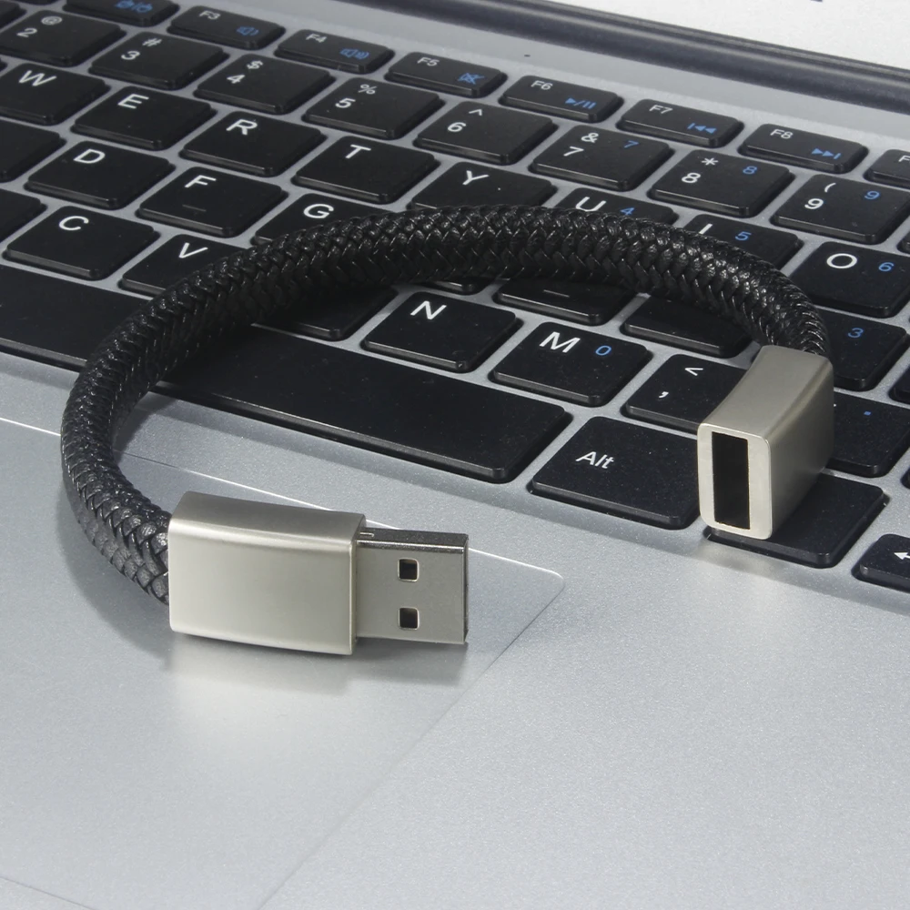 Armazenamento Externo à Prova Dágua Usb Flash Drive Caneta Pulseira Preta Presentes Criativos Memory Stick 16gb 32gb 64gb 8gb - Imagem 5