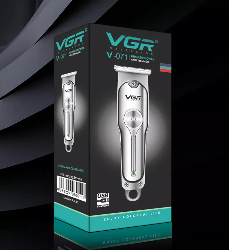 Vgr V-071 2023 Hot Selling Barbershop Salon T9 Cordless Hair Clipper Professional Electric Hair Trimmer For Men