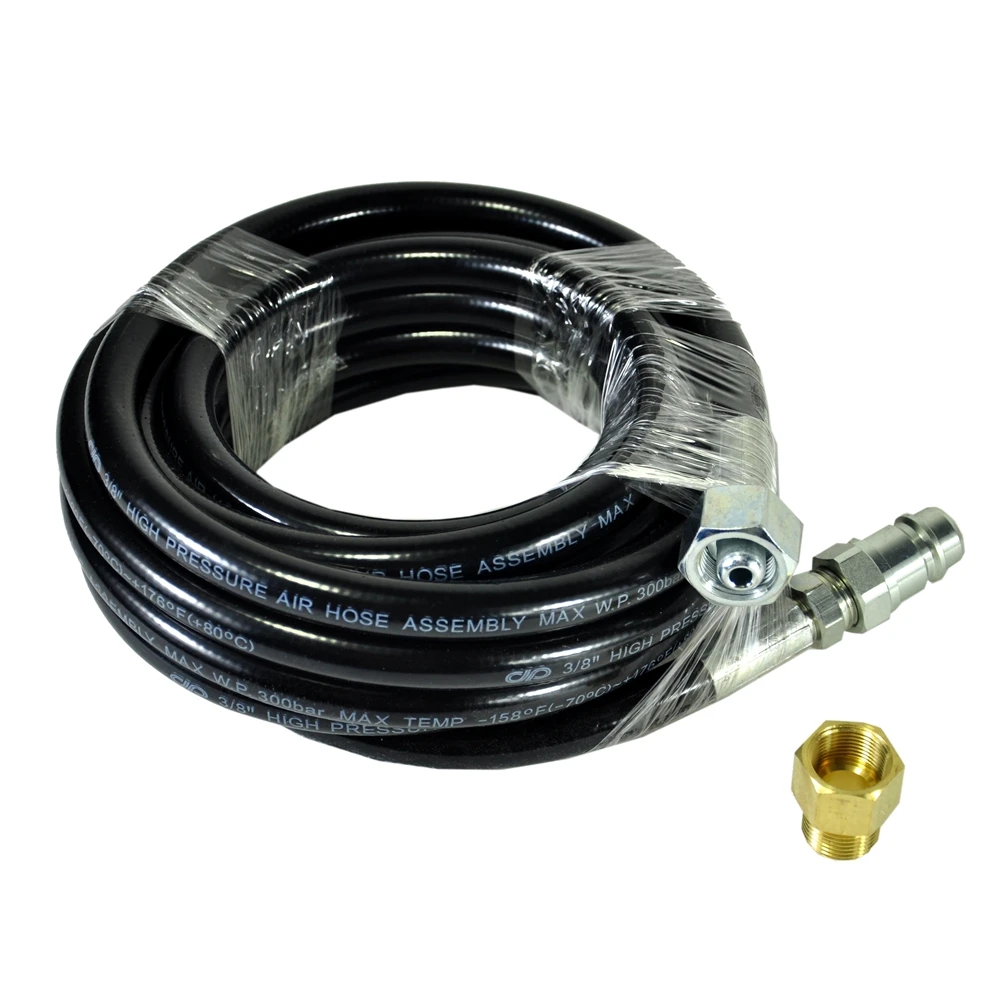 Co2 Jet Machine 6m/10m/15m High Pressure Standard Length New Design Brass Fitting Double Connector White Plastic Gasket