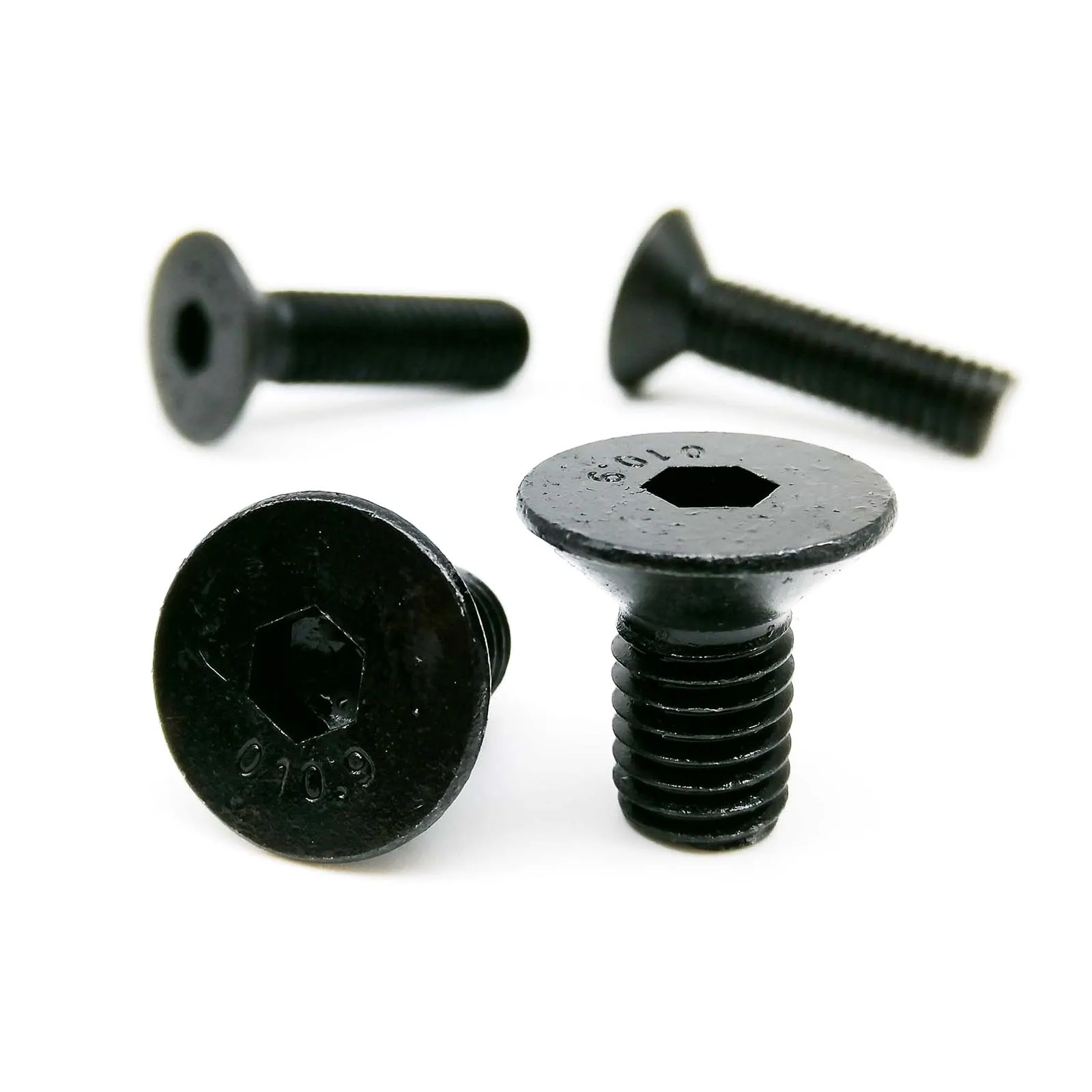 Hexagon Socket Head Bolt 5/10/50pcs M1.6 M2 M2.5 M3 M4 M5 M6 M8 Black Grade 10.9 Steel Hexagon Hex Socket Head Flat Countersunk Bolt Screw Length 3-100mm