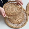 25/30/33cm Boho Wall Hanging Basket Decor Rattan Flat Round Woven Macrame Tassels Tapestry Bamboo Serving Tray Art Craft Decor 1