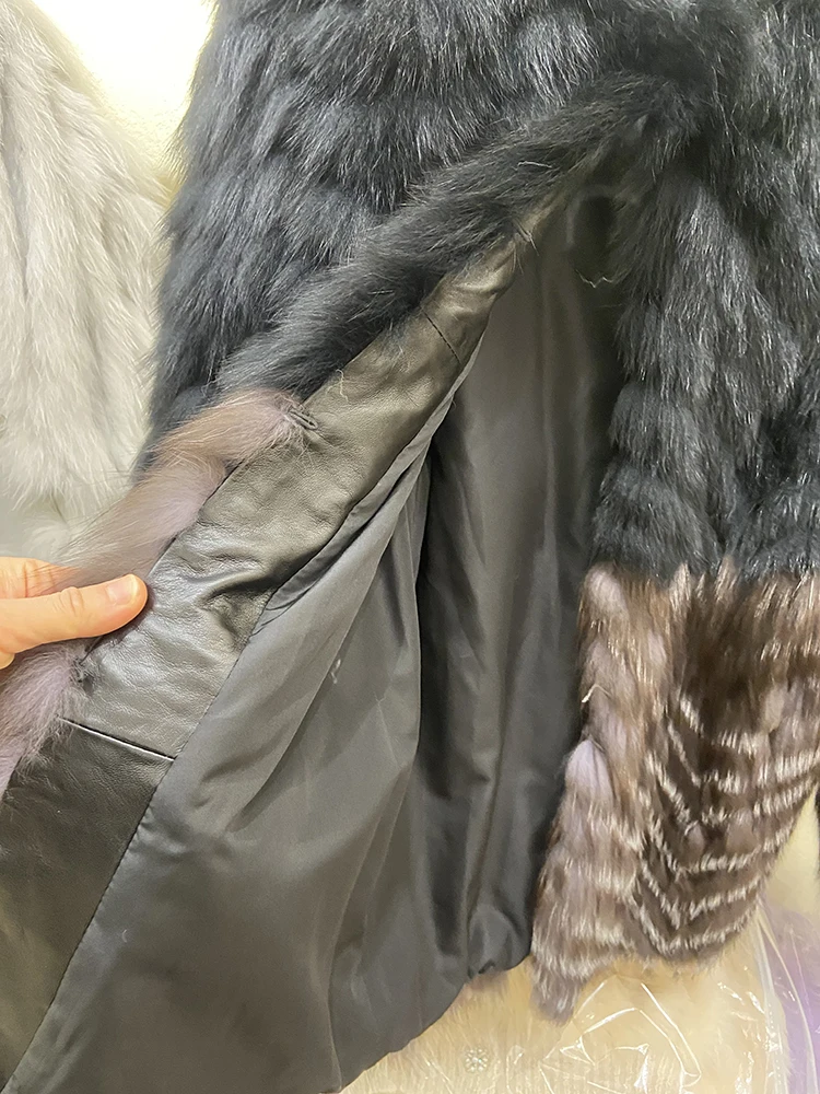 New Design Women Winter Fashion Real Fox Fur Jacket Warm