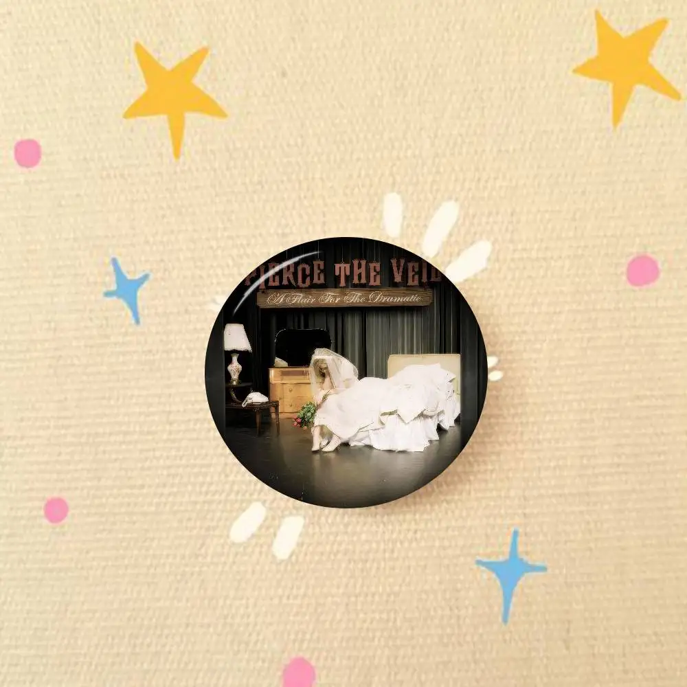 Pierce The Veil Band Icon Tinplate Button Pin Brooch Badge Accessory