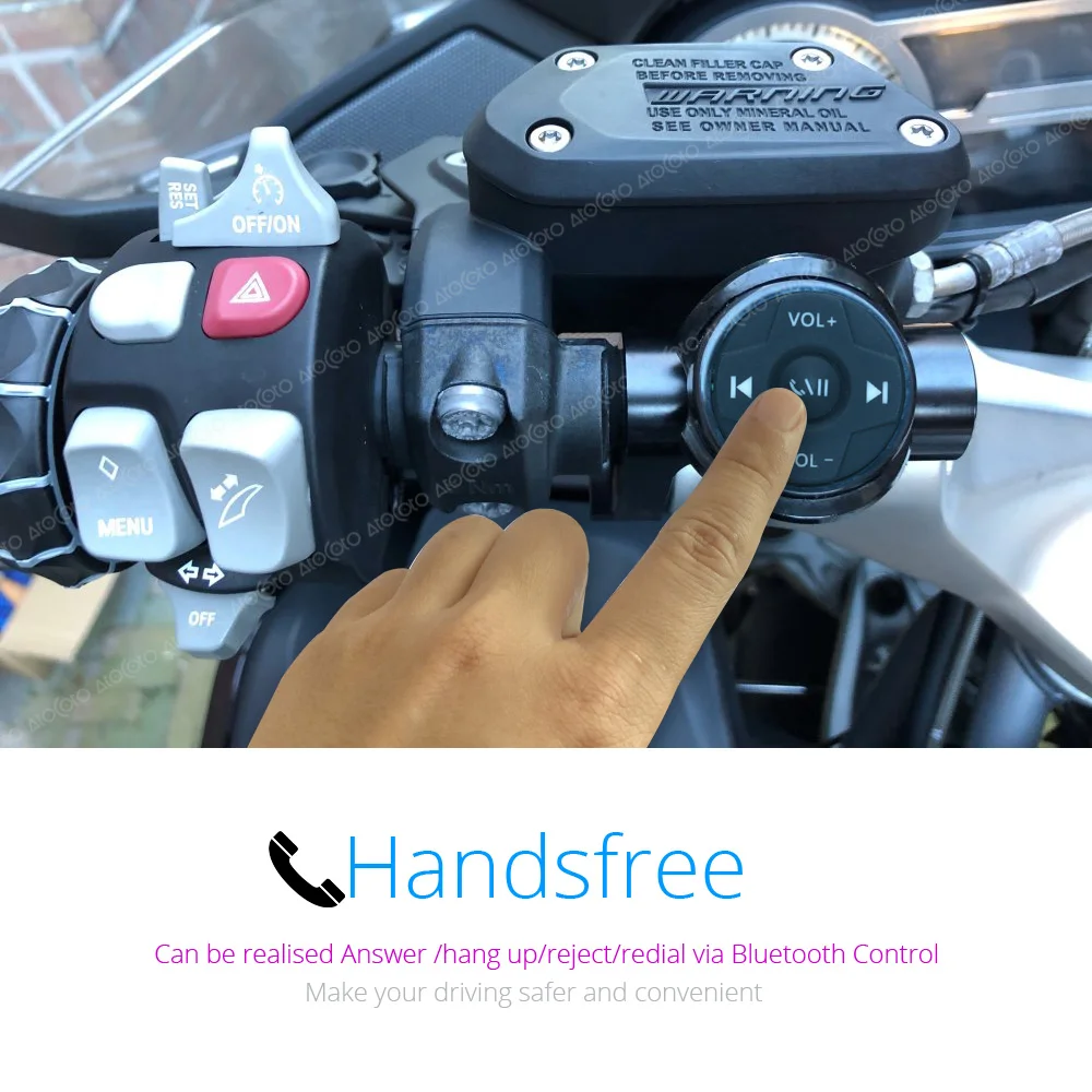 Universal Wireless Bluetooth Button Remote Controller For IOS Android Phone Car Motorcycle Bike Steering Radio Music Control