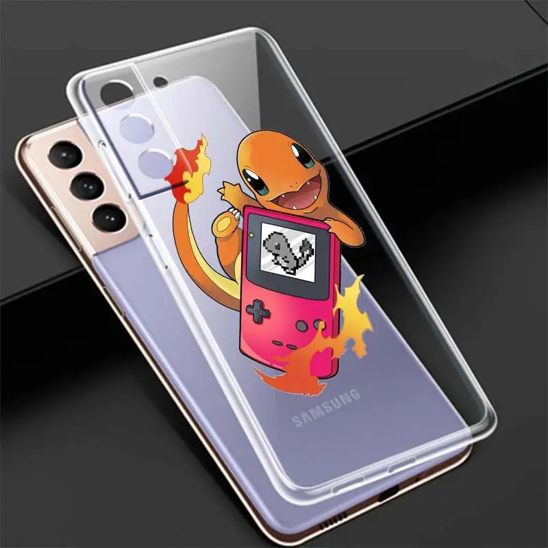 kawaii samsung phone cases Nhật Bản Pokemons Bé Ốp Silicon Trong Suốt Dành Cho Samsung Galaxy Samsung Galaxy S22 Pro S21 S20 FE Cực S10 S10E Lite S9 Plus ốp Lưng Điện Thoại silicone case samsung