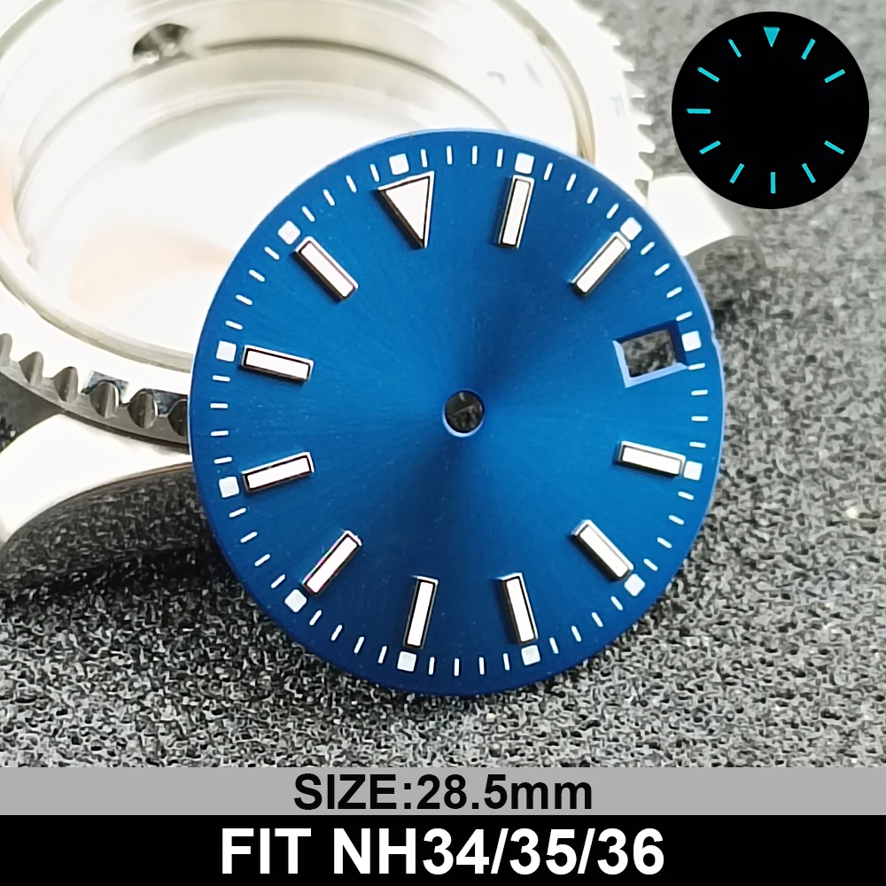 Watch Dial Accessories Watch Face Accessories 28.5MM Diameter Single Calendar Sterile Watch Dial Modified Dials for NH35/NH36 Movement Accessories Watch Parts For Wristwatch