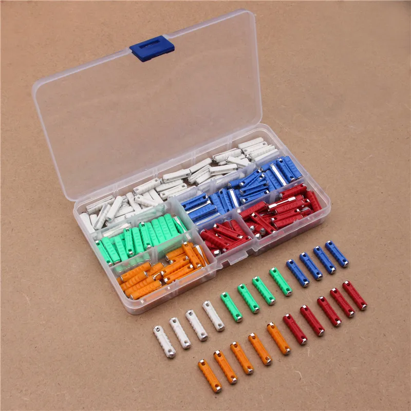10/200PCS Continental Auto Sicherungen Typ Für Vintage, Klassische Autos Klinge Alten Stil Europäischen Automotive Sicherung Set 5/8/10/16/25AMP 6MM – Detail 25