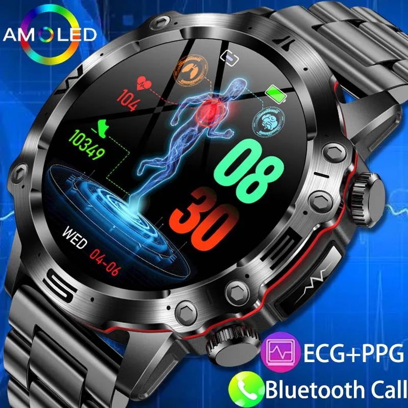 

2023 Men's smart watch ECG+PPG Bluetooth call IP68 Waterproof non-invasive blood sugar monitoring health Women's smart watch