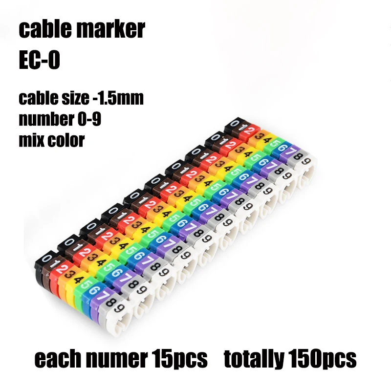 Cable Marking Label Plastic ec-0 Marking Number 0 to 9 Dimensions 1.5 mm sq.mm PVC Colour Insulation