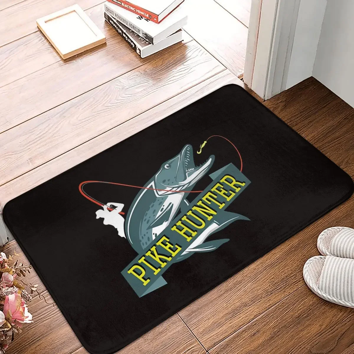 

Спортивный нескользящий Придверный коврик, для охоты на щуку, хищных рыб, рыбаков, СПОРТИВНЫЙ РЫБОЛОВНЫЙ ковер, коврик для ванной, спальни, молитвенный фланелевый рисунок