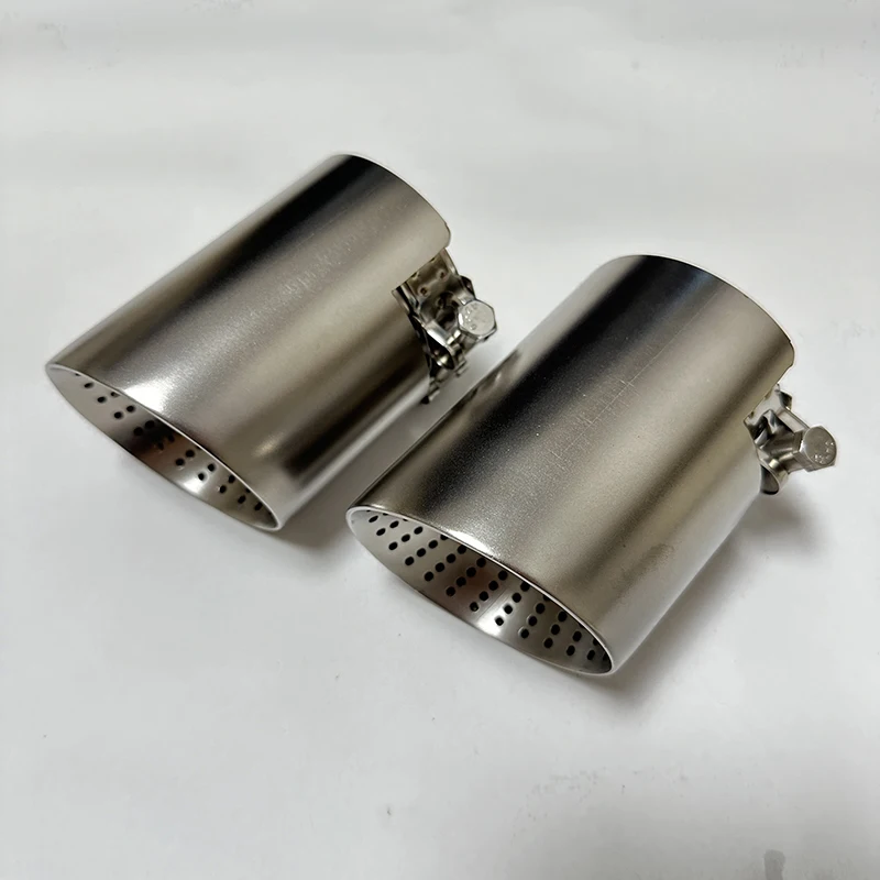 Exhaust nozzle 1pcs Matte stainless steel length 120mm large diameter 101mm 114mm Open car muffler system AK Car muffler interior