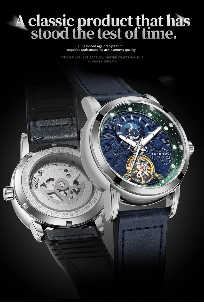 Men's Automatic Mechanical Watch With Tourbillon And Open Heart_voghion.com