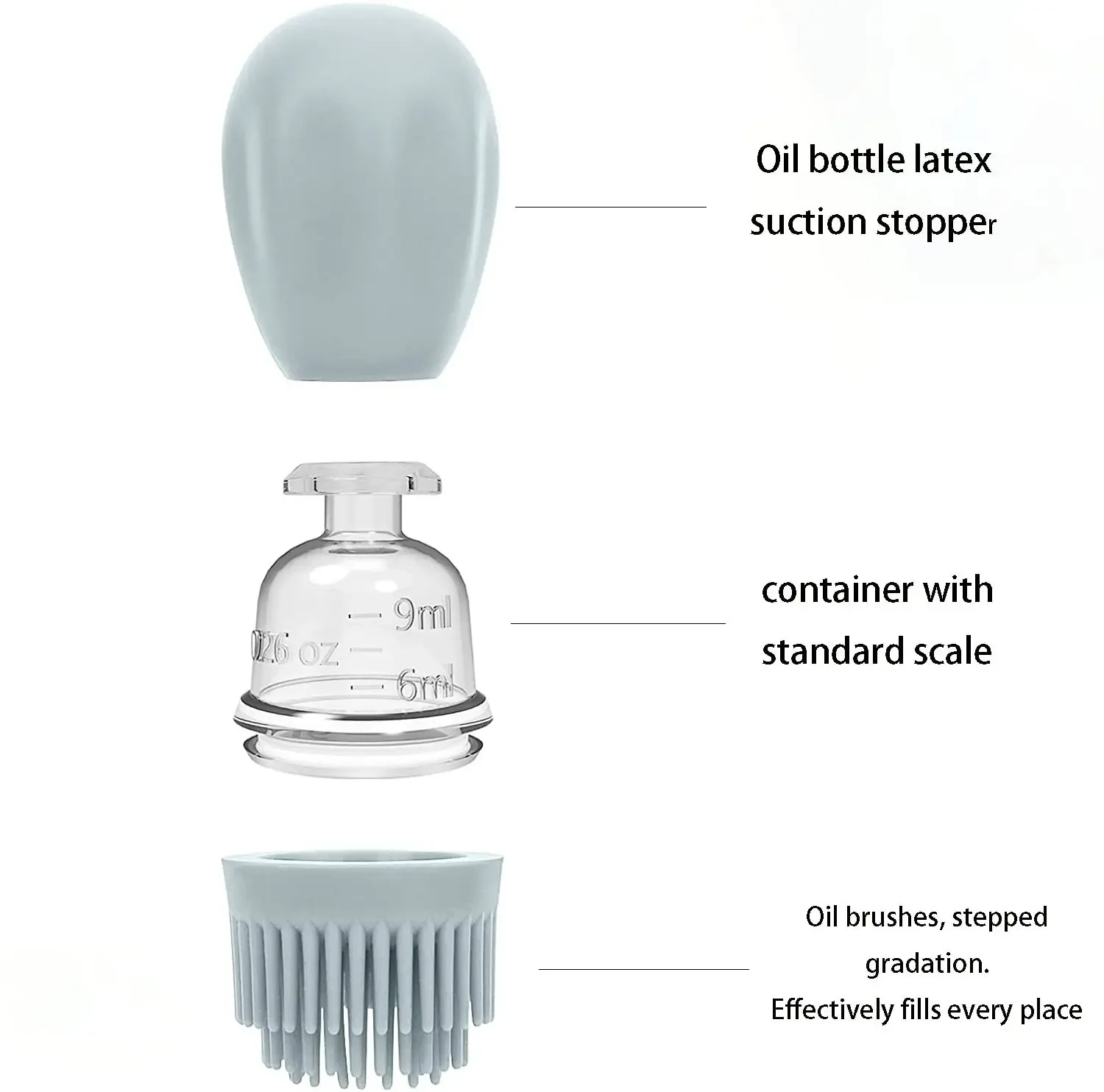 Oil Dispenser Bottle With Grill Brush 2 in 1 Silicone Dripper Measuring Oil Dispenser Bottle Kitchen Cooking Pouring Accessories