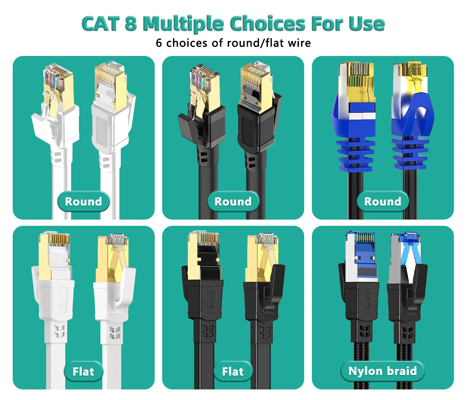 이더넷 케이블 Cat 8 RJ45 Lan 케이블 1M 8M 15M 30M PS5 Baseus 라우터 WIFIi 라우터 패치 코드 Cado 용 고속 40GBps 2000Mhz