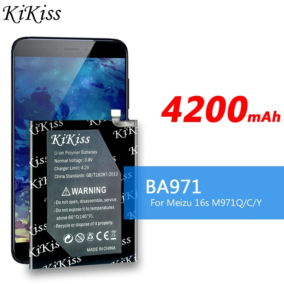 

4200mAh BA971 BA 971 Battery For Meizu 16s M971Q/C/Y Phone High Quality Batteries With Tools + Tracking Number