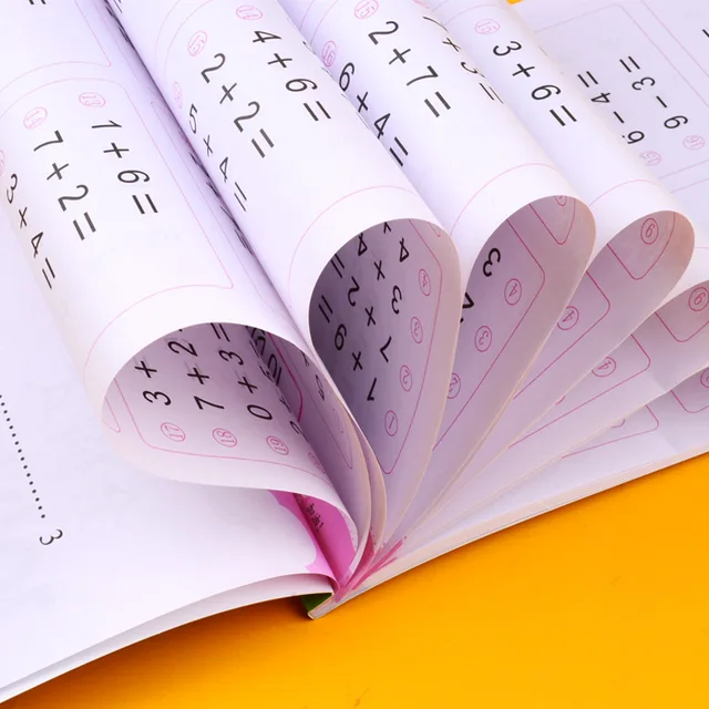 Book of Learning Math Children's Addition and Subtraction Students Handwriting Preschool Mathematics Exercise Books 6
