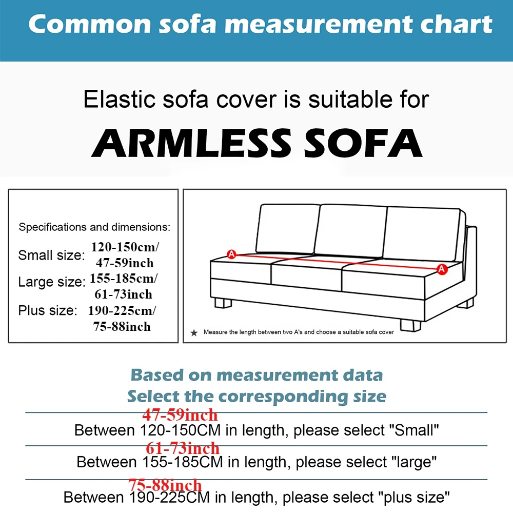 Simple Stretch Armless Sofa Bed Cover All-inclusive Foldable Sofa Cover with Skirt Armless Sofa Cover Funda De Sofá Sin Brazos 6