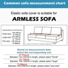 Simple Stretch Armless Sofa Bed Cover All-inclusive Foldable Sofa Cover with Skirt Armless Sofa Cover Funda De Sofá Sin Brazos 6
