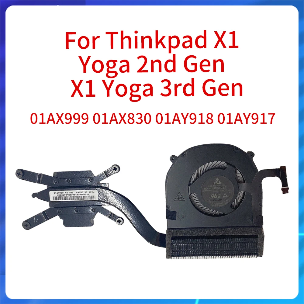 

New for Thinkpad X1 Yoga 2nd Gen X1 Yoga 3rd Gen Laptop Cooling Fan CPU Cooler Fan Heatsink 01AX999 01AX830 01AY918 01AY917