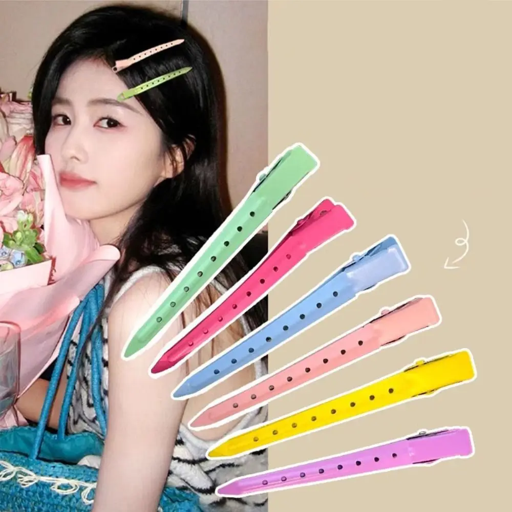 Ice Cream Color Hairdressing Hairpin Hair Locating Clip Anti-slip Traceless Duckbill Clip Barrettes Headwear Bangs Clip