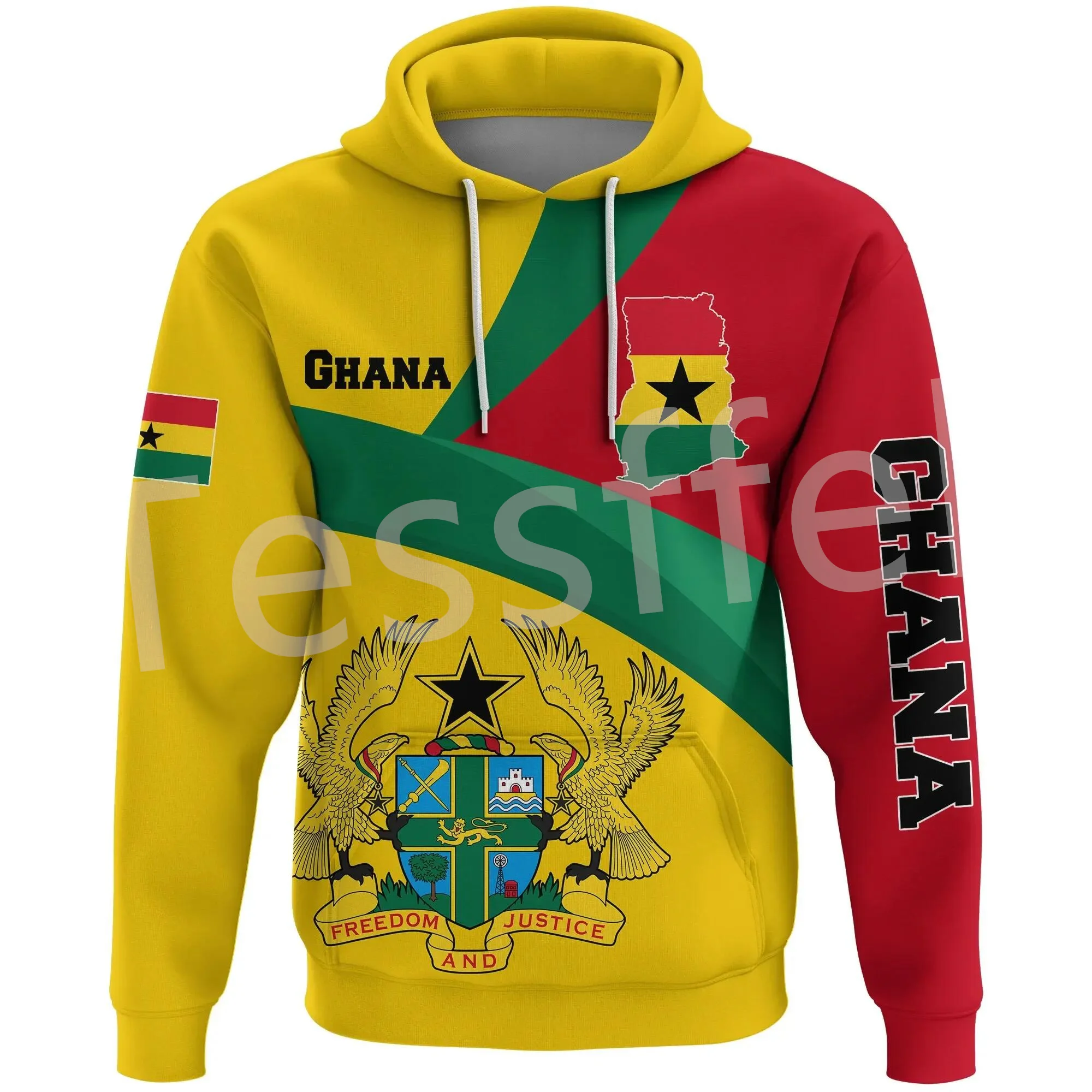 Tessffel Black History Africa County Ghana Kente Tribe Tattoo Tracksuit 3DPrint Men/Women Streetwear Casual Pullover Hoodies X22