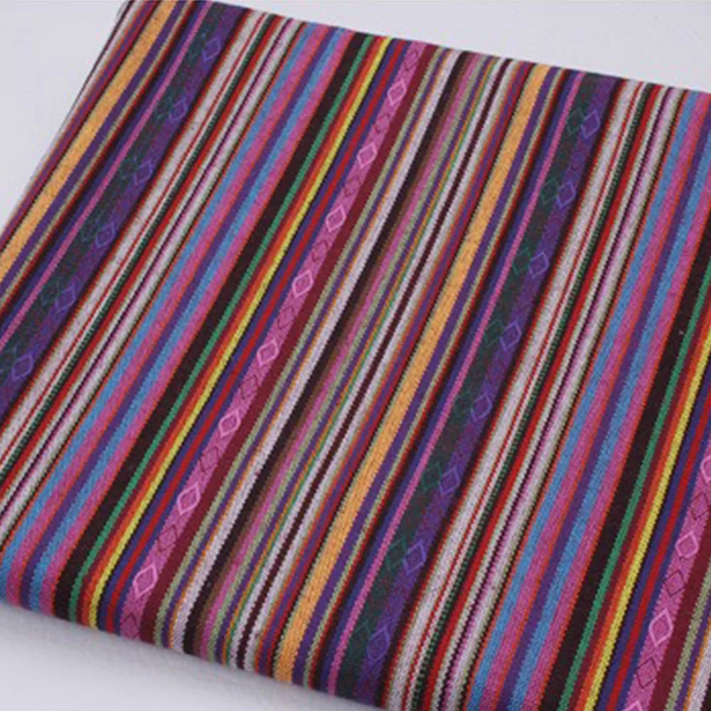 Ethnic Style Cotton Linen Fabric Textile Patchwork Sofa Cover Pillow Hotel Bar Tablecloth Curtain Decor Sewing Crafts Materials - 2