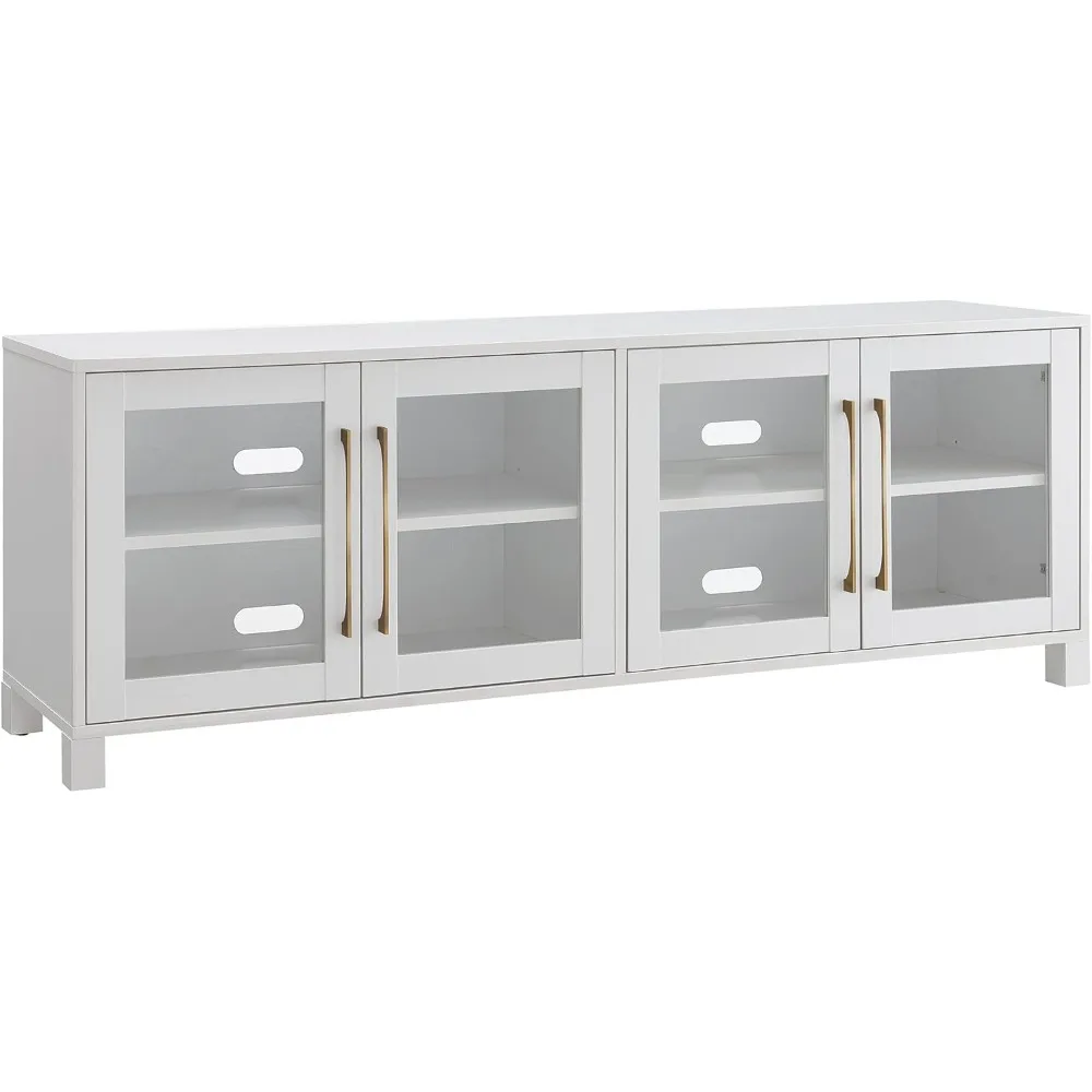 TV Stand for TV's up to 80" in White, Electric Fireplace TV Stands for the Living Room 2