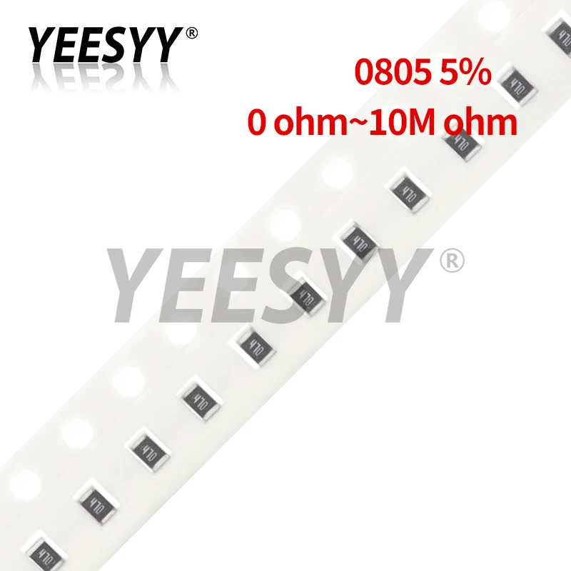 

100 шт. 0805 5% 1/8 Вт SMD чип резистор 0R ~ 10 м 1R 10R 100R 220R 330R 470R 1K 2,2 K 4,7 K 10K 47K 100K 1M 0 1 10 100 330 470 Ом