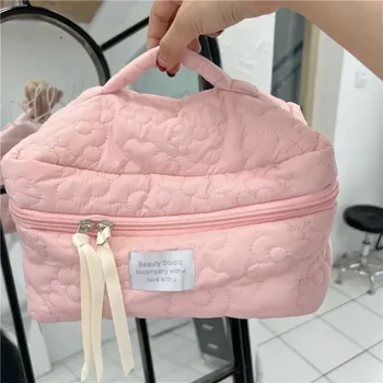 Large Quilted Makeup Bag