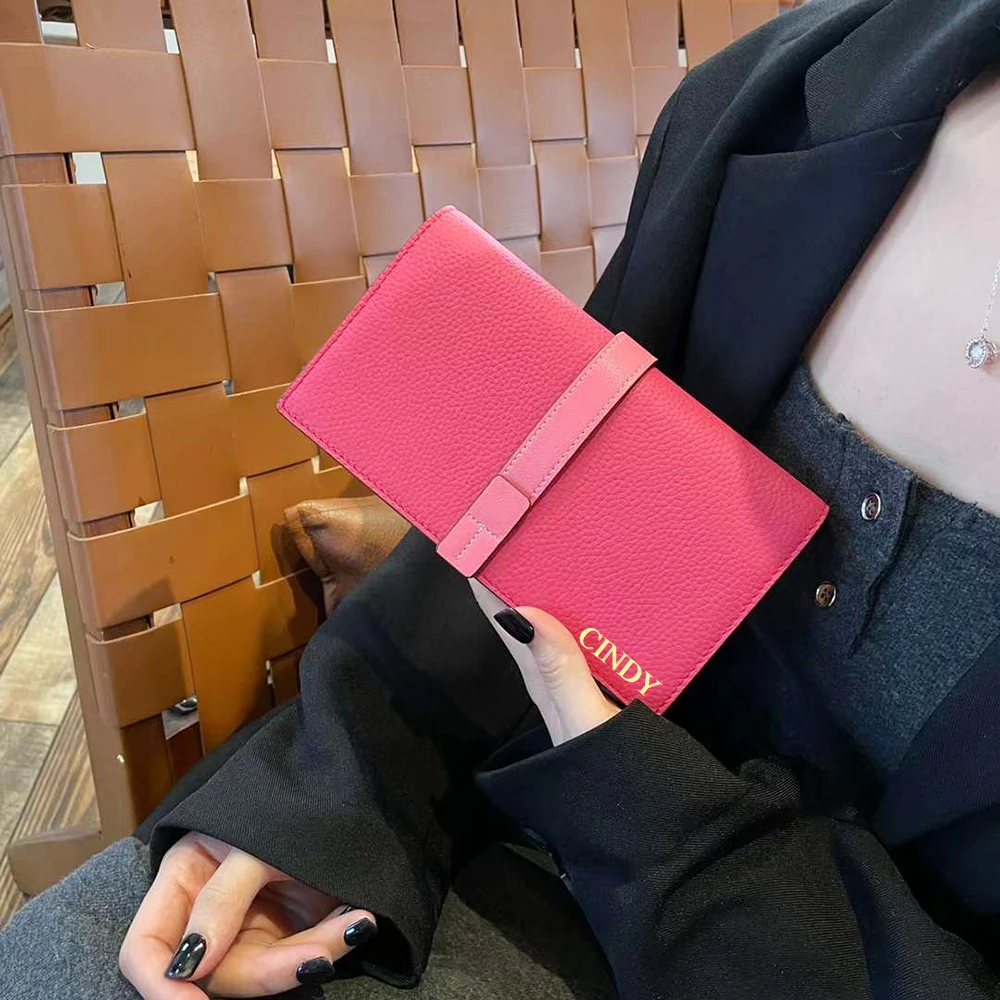 Luxe dames portemonnee van echt leer met naam en initialen_voghion.com