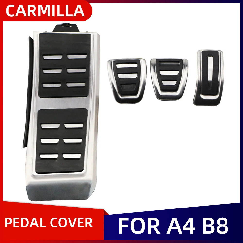 Gas Fuel Footrest Pedals Fit For Audi A1 A4 A6 Q5 8X GB B6 B8 C6 C7 C8 8R 80A Accelerator Brake No Drilling Pedal Cover Pads