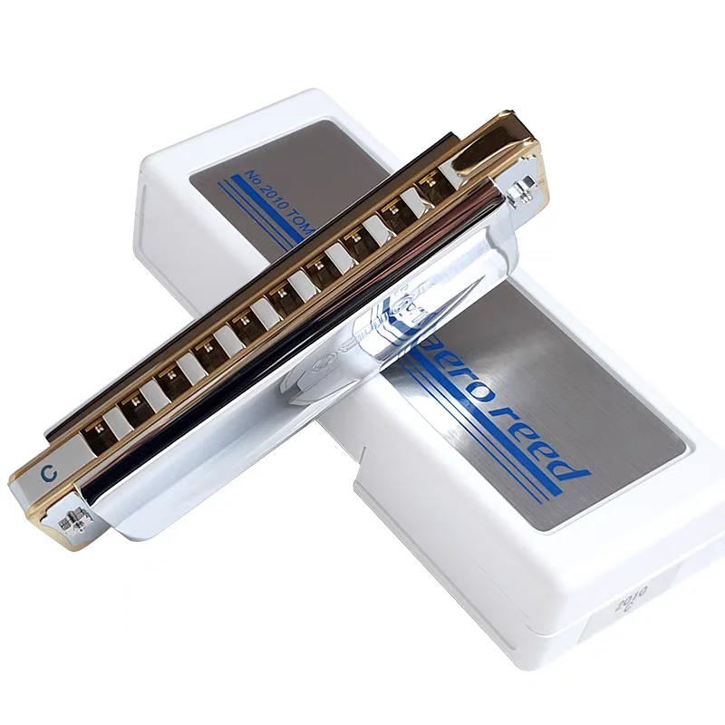 Tombo Diatonic Harmonica aero reed No. 2010 10 Holes Major Blues Harp Professional Armonica Alu comb Mouth Organ Instrumentos