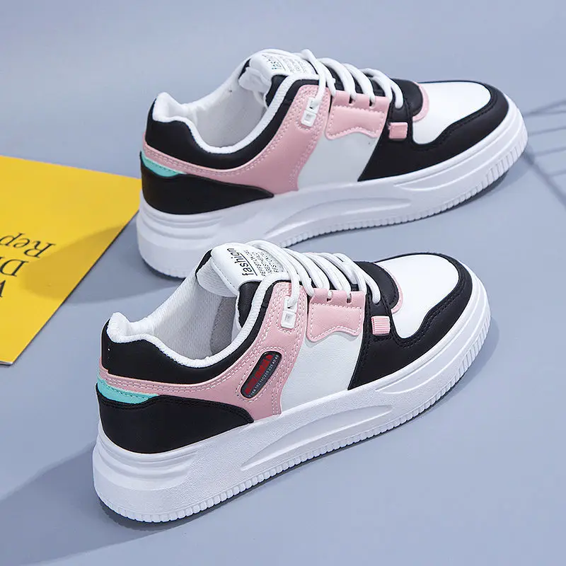 2023Women Sneakers PU Leather Women's Shoes White Platform Casual Sneaker Spring Summer Female Board Shoes Flats Ladies Trainers 4