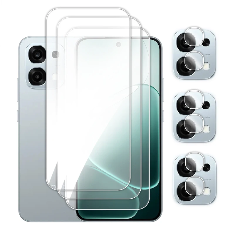 Full Glue Clear Tempered Glass Screen Protector with Lens Film