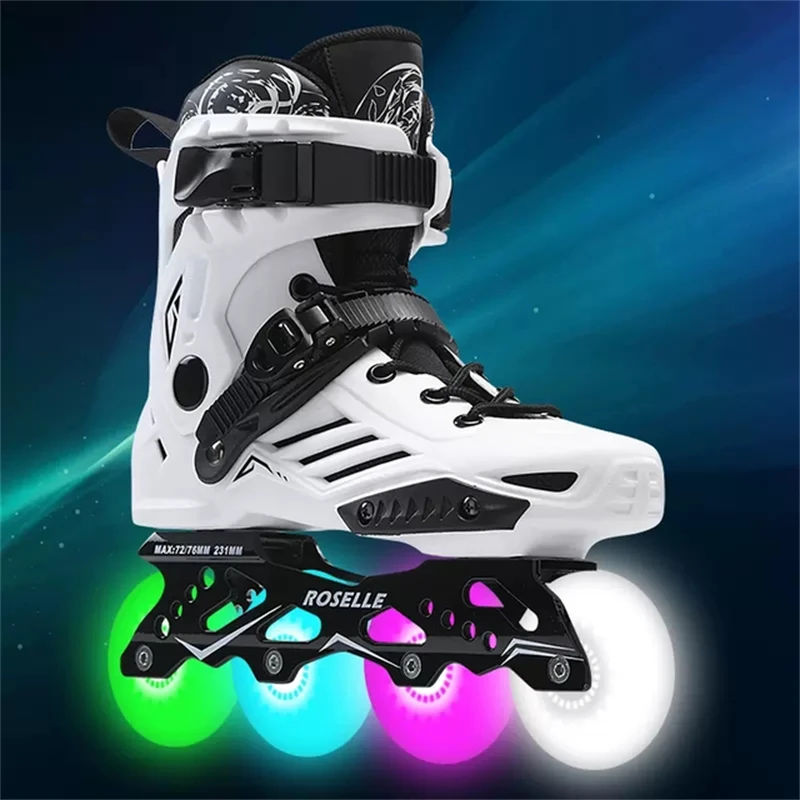 Original Roselle Inline Roller Skates Flashing or not Wheels Slalom Sliding FSK Adult Kids Shoes Roller Skating Patines adult roller skates,kids roller shoes