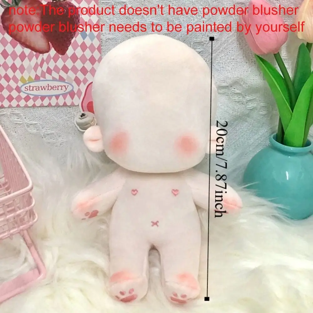Cotton Stuffed Embroidery Blank Unembroidery Cotton Stuffed Blank Cotton Stuffed Dress Up Kawaii DIY Idoll Toddler - 6