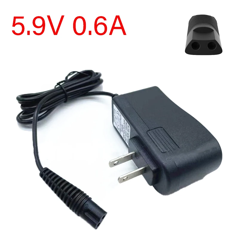 

For Braun Shavers 5.9V 0.6A 2-Prong AC Power Adapter Charger 5417 5418 5685 5751 5757 5759 8385 8374 8377 EU/US Plug Wall Plug