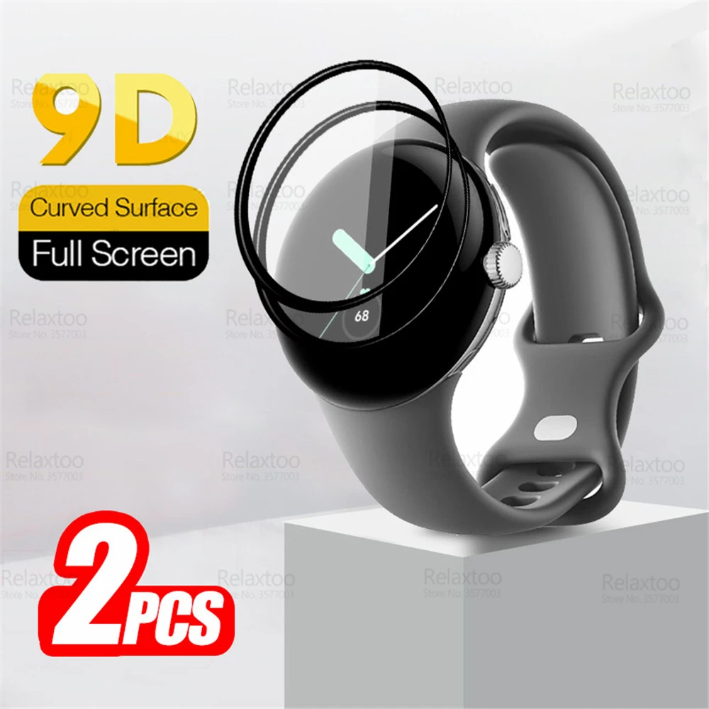 2PCS Full Curved Soft Tempered Glass For Google Pixel Watch Screen