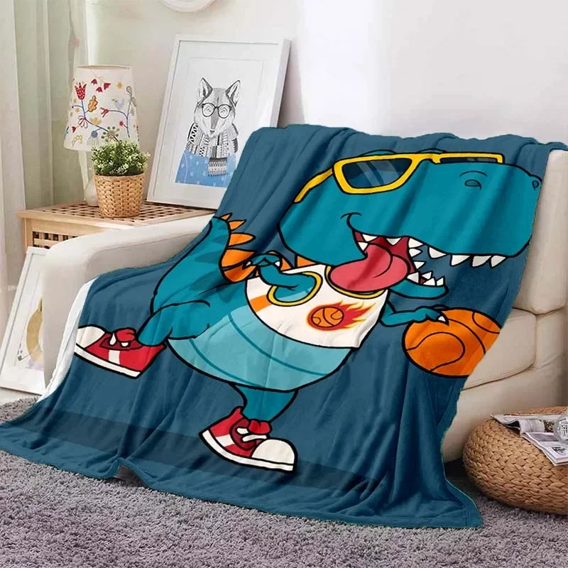 

Dinosaur World Animation Home Cartoon Printed Blanket Picnic Blanket Warm Flannel Soft and Comfortable Home Travel Birthday Gift