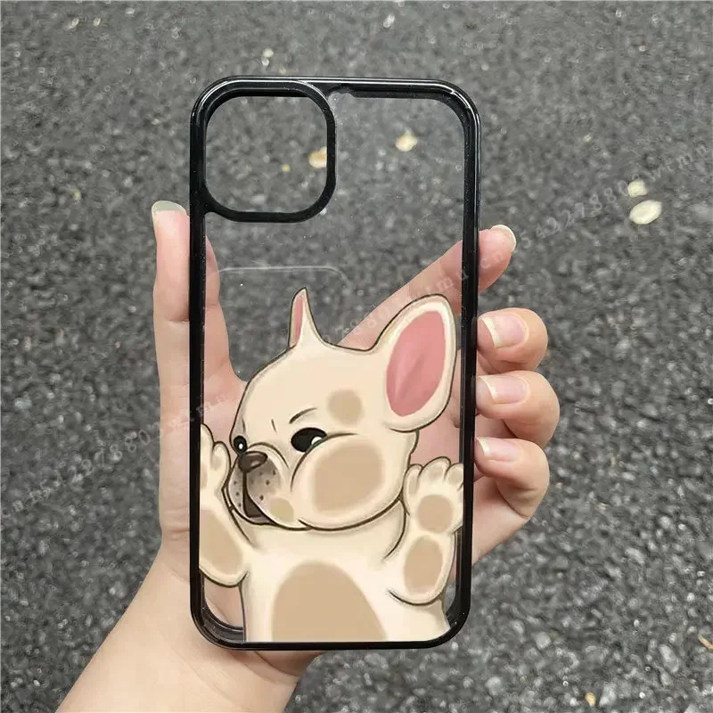 Movilshop Custodia Per Xiaomi 12T / 12T Pro Con Stampa Bulldog Francese – Silicone Trasparente E Flessibile
