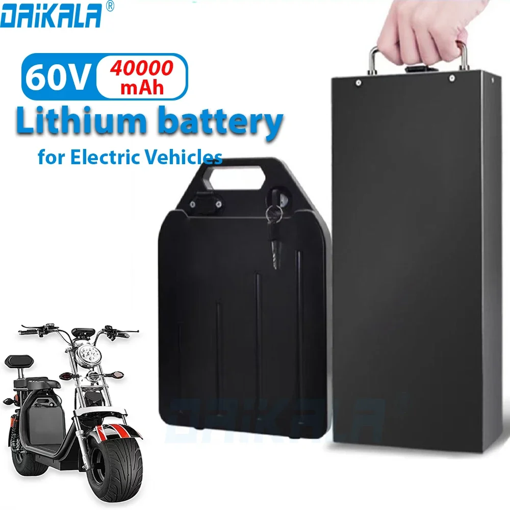 

Original 60V 20ah 30ah 40ah Electric motorcycle Waterproof Lithium Battery 18650 CELL 300-1800W use for Citycoco Scooter Bicycle