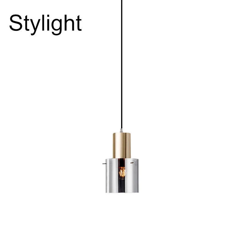 

Stellar Smoke Glass Pendant Light Rose Copper Metal Suspension Lamp Bedroom Hotel Shop Bar Cafe Sofa Side Hanging Lighting