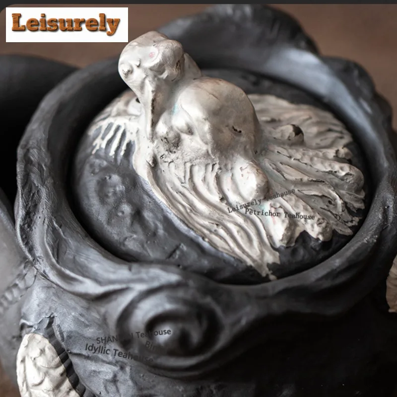 Auspicious Dragon Zisha Handheld Tea Set Complete Set Antique Tea Ceremony Set Teapot And Tea Cup Set Teaset Supplies Craft Gift