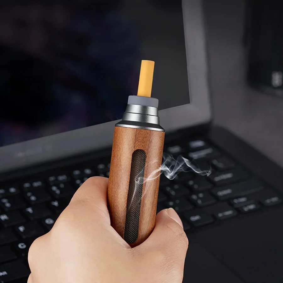 Portable Wood Ashtray Mini Car No Dropping Ash Suitable for Office and Car Use Perfect Gift for Him