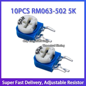 Image for 10PCS RM063-502 5K Horizontal Blue White Adjustabl 