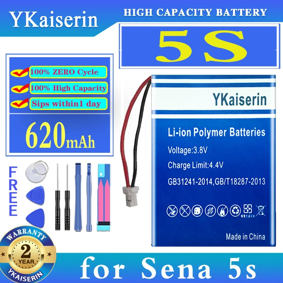 Batteria Ykaiserin 620Mah Per Auricolare Sena 5S